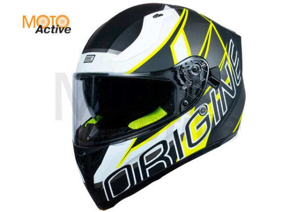 Шлем (интеграл) Origine STRADA COMPETITION HI-VIS, желтый/черный матовый